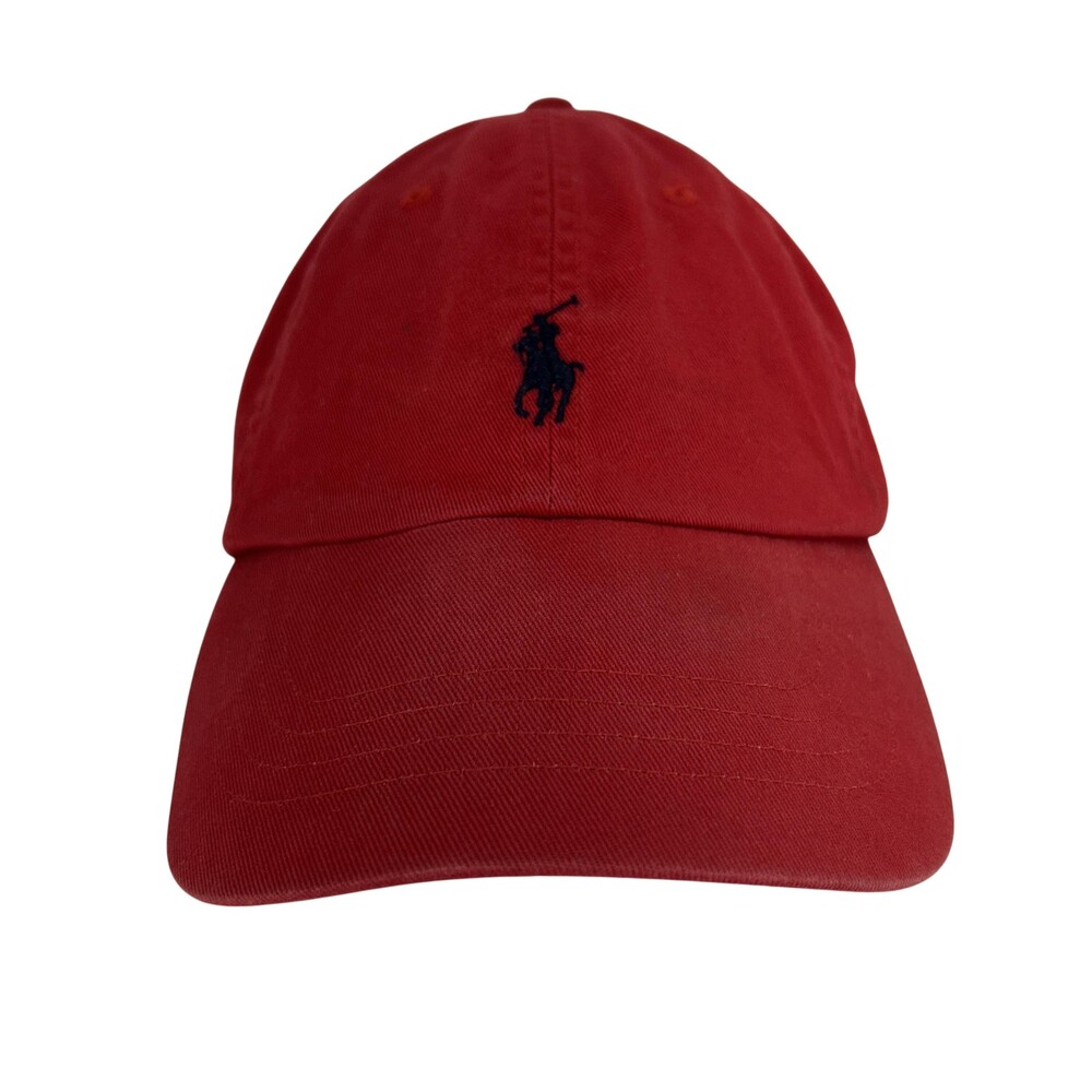 Vintage Polo Ralph Lauren Hat Cap Strap Back Mens One Size Leather Strap 90s Dad